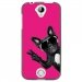 TPU1Z330CHIENVFUSHIA - Coque souple pour Acer Liquid Z330 avec impression Motifs chien à lunettes sur fond fushia