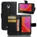 WALLET-LENOVOA1010 - Etui Lenovo A Plus A1010 type portefeuille noir avec rabat latéral fonction stand