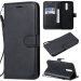 WALLET-REDMI8NOIR - Etui Redmi-8 noir avec rabat latéral et logements cartes