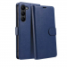 WALLET-S22PLUSBLEU - Etui Galaxy-S22 Plus logements carte fonction stand coloris bleu