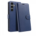 WALLET-S25BLEU - Etui Galaxy-S25 logements carte fonction stand coloris bleu