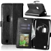 WALLET-ZENFONEZOOM - Etui Zenfone Zoom ZX551ML noir rabat latéral logements cartes