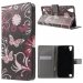 WALLET03DES530 - Etui portefeuille motif fleurs papillons rabat latéral Desire 530 Desire 630 