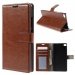 WALLETASCENDP8MARRON - Etui type portefeuille pour Huawei Ascend P8 coloris marron rabat latéral articulé fonction stand