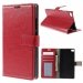 WALLETASCENDP8ROUGE - Etui type portefeuille pour Huawei Ascend P8 coloris rouge rabat latéral articulé fonction stand