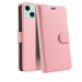 WALLETIP15PLUSROSE - Etui portefeuille iPhone 15 PLUS coloris ROSE rabat latéral articulé fonction stand