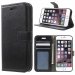 WALLETIP7NOIR - Etui type portefeuille pour iPhone-7 coloris noir rabat latéral articulé fonction stand