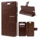 WALLETONEA9MARRON - Etui portefeuille marron pour HTC One-A9 avec rabat latéral articulé fonction stand