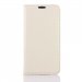 WALLETS6BLANCCRAZY - Etui type portefeuille cuir blanc pour Galaxy-S6 rabat latéral articulé fonction stand