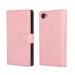 WALLETXPEZ5COMPROSE - Etui type portefeuille pour Sony Xperia Z5 Compact rose avec rabat latéral articulé fonction stand