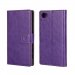 WALLETXPEZ5COMPVIO - Etui type portefeuille pour Sony Xperia Z5 Compact violet avec rabat latéral articulé fonction st