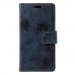WALLVINT-XZ1COMPBLEU - Etui type portefeuille bleu vintage Xperia XZ1-Compact avec rabat latéral fonction stand