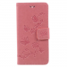 WALLY62017-PAPIROSE - Etui rabat latéral Huawei Y6 2017 rose avec motif papillons